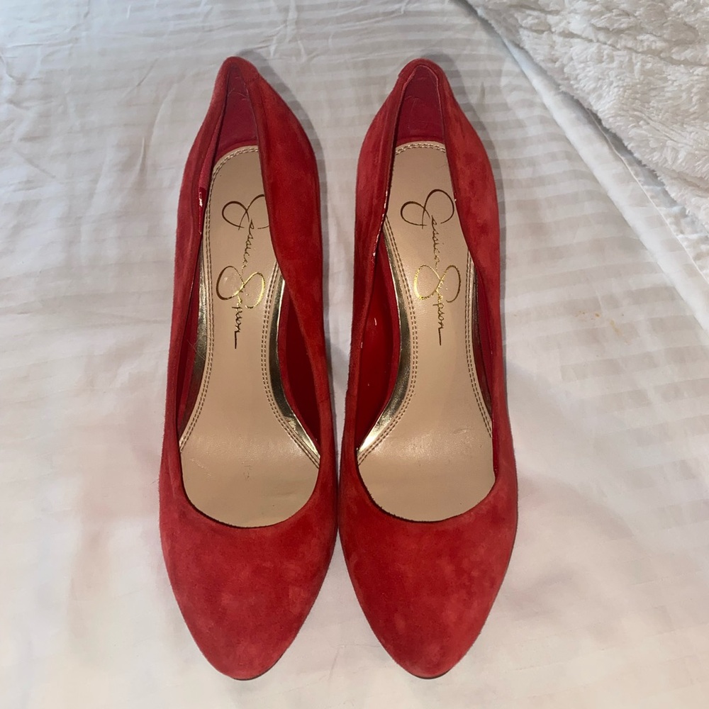 Red Suede Heels